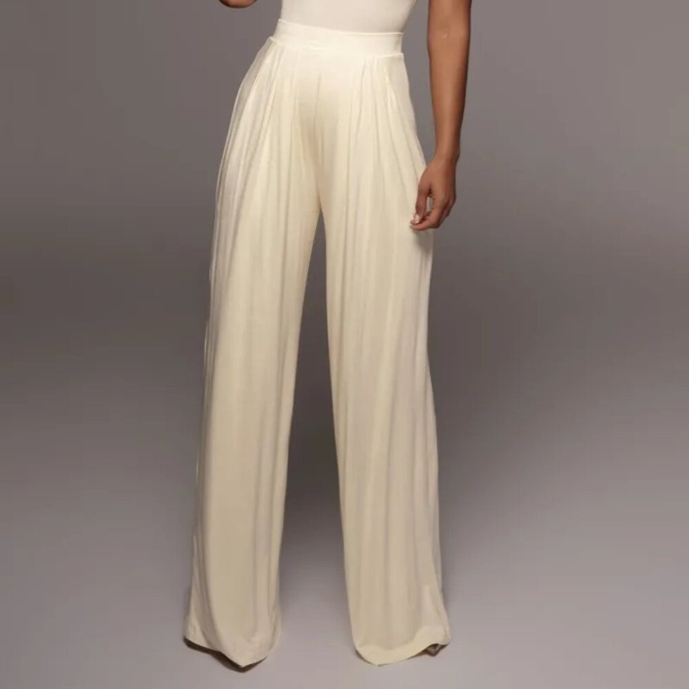 NWT Jluxlabel Devyn Wide Leg Pant - Buttercream - S